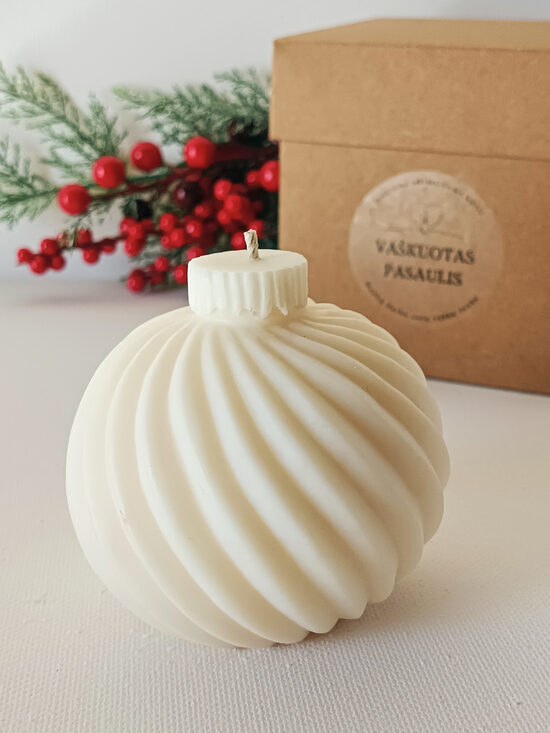 Sojų vaško žvakė „Kalėdinis žaisliukas“